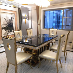 Mesa de <span class=keywords><strong>centro</strong></span> para sala de estar, conjunto de comedor grande con diseño de mármol moderno - Product Image 2