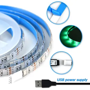 Grosir kontrol pintar kit penuh DC 5V 5050rgb 2M rgb IP65 tahan air dekorasi ruangan strip lampu led