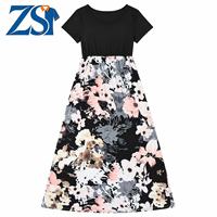 Robe longue décontractée d'été à manches courtes et taille empire pour femme, motif floral, style plage, par Zesheng – Fabricant