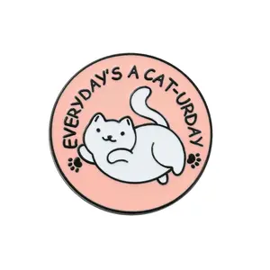 Schattige Dikke Kat Broche Cartoon Kat Poten Teen Oean Team Email Badge Mode-Accessoires Pinnen