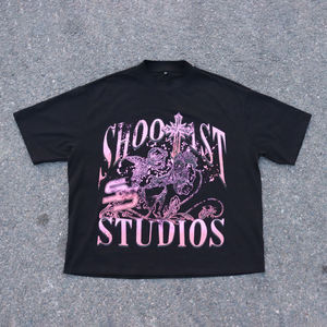 Camisetas de Hombre <span class=keywords><strong>Rabal</strong></span> OEM ODM, Personalizadas con Serigrafía, Tejidas, Corte Regular, Estilo Vintage, Tejido Grueso - Product Image 1