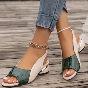 New Arrivals Summer Fashion Open Toe Shoes Good Quality Low Heel Sandals for Women Waterproof Soft for Spring Winter - Product Image 3