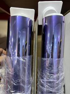 Film teinté 99% de rejet des UV Isolation thermique 1.52x30m Haute définition Anti-rayures Auto-cicatrisant Trois argent Empereur violet - Product Image 2