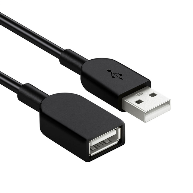 Focuses High Speed Black USB Printer Cable 2.0 USB Cable Extension a Male to a Female M F  Extender Cord Data Cable