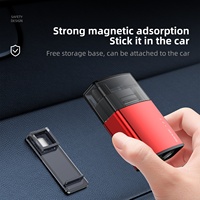 Outil d'évacuation d'urgence 3-en-1 : Lampe de travail, brise-vitre, coupe-ceinture de sécurité, marteau de sécurité LED multifonction rechargeable pour voiture