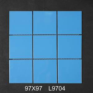 97*97mm Structure solide bleu blanc méditerranéen extérieur hôtel <span class=keywords><strong>piscine</strong></span> poisson paysage tuiles <span class=keywords><strong>piscine</strong></span> mosaïque Puzzle tuile - Product Image 3