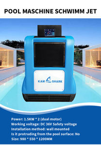 Machine d'entraînement de natation à <span class=keywords><strong>contre</strong></span>-<span class=keywords><strong>courant</strong></span> murale, machine de natation sans fin, vitesse réglable, double <span class=keywords><strong>moteur</strong></span>, facile à installer - Product Image 2