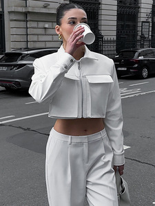 Camisa Holgada de Manga Larga para Mujer, Estilo Vintage, Informal, Combinable con Todo, Tejido de Punto, 100% Poliéster, Ropa de Trabajo de Oficina, Moda Primavera - Product Image 3