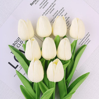 Fleurs de tulipes artificielles en PU, tulipes réalistes, décoration pour mariage, maison, bureau, hôtel