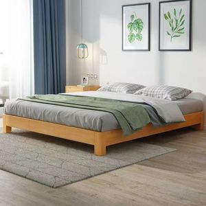 Solid Wood Platform <b>Bed</b> 1.8M <b>Floor</b> Standing Double Bedroom Furniture Durable Support Structure - Product Image 4