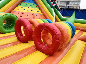 Grand toboggan <span class=keywords><strong>trampoline</strong></span> gonflable commercial en PVC Château gonflable toboggan Mur d'escalade Parc de jeux gonflable pour location - Product Image 5