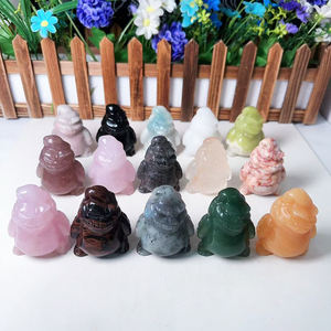Wholesale 65mm Natural Hand Carved Mix Quartz Crystal Healing Stone Animal Craft Crystals Cartoon <strong>Figure</strong> for Decoration - Product Image 2