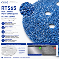 Disque abrasif céramique RTS65 225 mm anti-colmatage à coupe rapide pour la préparation des surfaces de sablage de cloisons sèches professionnelles en construction