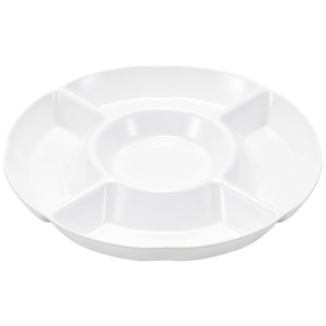 Plateau de service en mélamine blanche, multi-compartiments, pour hôtel, restaurant, en-cas, fruits, fruits secs P508 - Product Image 5