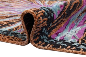 Handcrafted Tibetan Wool and Silk Carpet Hand Knotted Premium Area Rug with Custom Size for Hotel Bedroom Living Room and Villa - Product Image 5