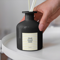 Etiquetas Adhesivas Personalizadas, Impresión Ecológica, Lámina Dorada Transparente, Resistentes al Agua, Acrílicas, para Perfumes, Cosméticos y Lápices Labiales