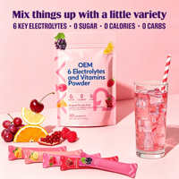 Poudres d'électrolytes et de vitamines en sachets OEM – Bâtonnets de poudre d'électrolytes – Supplément d'électrolytes pour une meilleure hydratation et des soins de santé