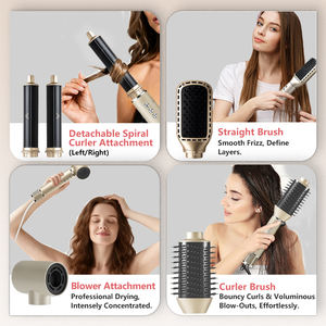 Secador de Pelo Profesional Iónico BLDC para Salón, Secador de Pelo de Alta Velocidad con Peinado y Rizado en un Solo Paso, Peine de Peinado <span class=keywords><strong>5</strong></span> en 1 - Product Image 2