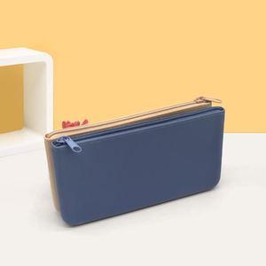 Large Capacity Portable <b>Water</b> Resistant Makeup Brush <b>Pouch</b> Eco-Friendly Zipper Closure Colorful Silicone Soft Handle Cosmetic - Product Image 3