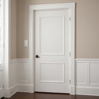 Porte pré-montée personnalisée, intérieur moderne, chambre, panneau blanc apprêté, portes en bois massif pour maison, hôtel, appartement