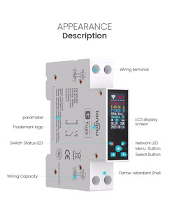 Compteur d'électricité intelligent WiFi Tuya TO-Q-SYS-JWT API 50A 1P+N, produits pour maison intelligente Tuya Smart Life avec mesure TONGOU - Product Image 4