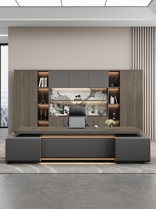 ชุดโต๊ะและเก้าอี้สำหรับ Boss Chairman Office โต๊ะซีอีโอของบริษัท - Product Image 2