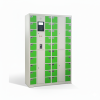 Kiosque de chargement de téléphone portable à verrouillage électronique 20/30/40/50 compartiments avec design durable et résistant à la rouille