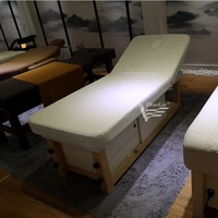 Table de Massage ajustable, set de 2 pièces en bois massif, style thaïlandais, pour Salon de beauté, cosmétiques, traitement du visage à cils