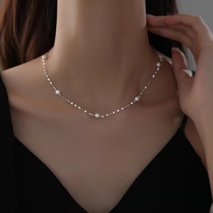สร้อยคอไข่มุกเงินแท้ S925 ความยาวโซ่ 405 ซม. รูปดาว สำหรับผู้หญิง สวมใส่ได้ทุกวัน - Product Image 3