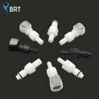 Raccord à raccordement rapide CPC en plastique avec clapet anti-retour 3/8 BRT Medical pour tuyau d'eau/air à pression, raccords cannelés