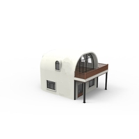Maison en dôme en EPS graphite, haute densité, ignifuge, construction rapide, villa modulaire assemblée moderne pour la montagne