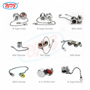 Usine N Type SMA <span class=keywords><strong>BNC</strong></span> TNC UHF 4.3-10 <span class=keywords><strong>MINI</strong></span> DIN 7/16 DIN capuchon anti-poussière prise mâle de protection prise femelle RF couvercle de connecteur coaxial - Product Image 2