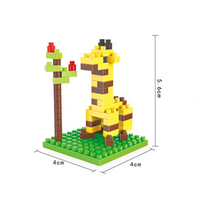 Nano briques blocs jouets girafe crocodile oiseau animal orang moc brique bricolage blocs de construction ensembles jouets éducatifs pour les enfants