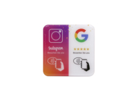 Étiquette NFC personnalisée imprimée 13,56 MHz, puce NFC 213 144 octets, cartes de revue Google NFC, étiquette de menu de table RFID en époxy pour commande de menu de restaurant