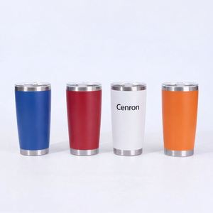 20oz Stainless Steel Tumbler Double Wall Vacuum Insulated Eco-friendly Durable Powder Coated Lid Classic <b>Hot</b>/Cold <b>Drinks</b> Boiling - Product Image 1