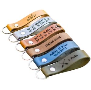 Wholesale Designer PU Leather Bottle Opener Keychain Holder Compact Car <b>Keyring</b> Accessory with Letterpress Printing - Product Image 4
