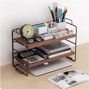 Estantería Clásica de Escritorio, Librería Simple para Mesa de Comedor, Organizador de 1 Nivel, Almacenamiento para Oficina Pequeña, Material de Hierro, Impermeable - Product Image 4