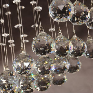 Led Éclairage <span class=keywords><strong>de</strong></span> <span class=keywords><strong>luxe</strong></span> <span class=keywords><strong>de</strong></span> haute qualité Table à manger rectangulaire K9 Crystal Raindrop Luminairesuspen Modern Maison Chandelier Pendentif - Product Image 4