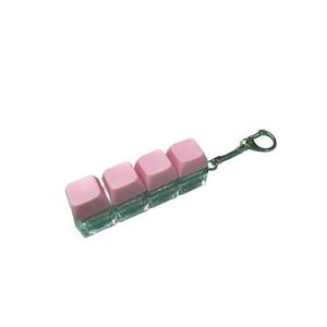 Teclado Mecánico de 4 Teclas Transfronterizo, Juguete Antiestrés de Plástico con Forma de Eje de Prueba, Llavero para Apretar con los Dedos - Product Image 5