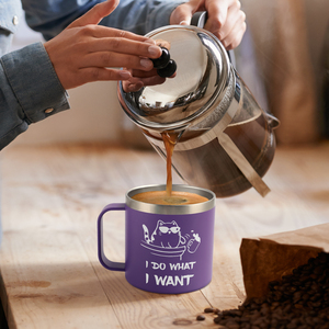 Mug à café isotherme personnalisé de 14 oz avec poignée, gobelet isotherme en acier inoxydable 304 personnalisé, garde au chaud 3h au froid 9h, promotion - Product Image 4