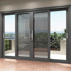 <span class=keywords><strong>Puerta</strong></span> Corredera <span class=keywords><strong>de</strong></span> <span class=keywords><strong>Aluminio</strong></span> con Rotura <span class=keywords><strong>de</strong></span> Puente Térmico Anewson, Estilo Francés, con Mosquitera para Patio <span class=keywords><strong>de</strong></span> Villa - Product Image 4