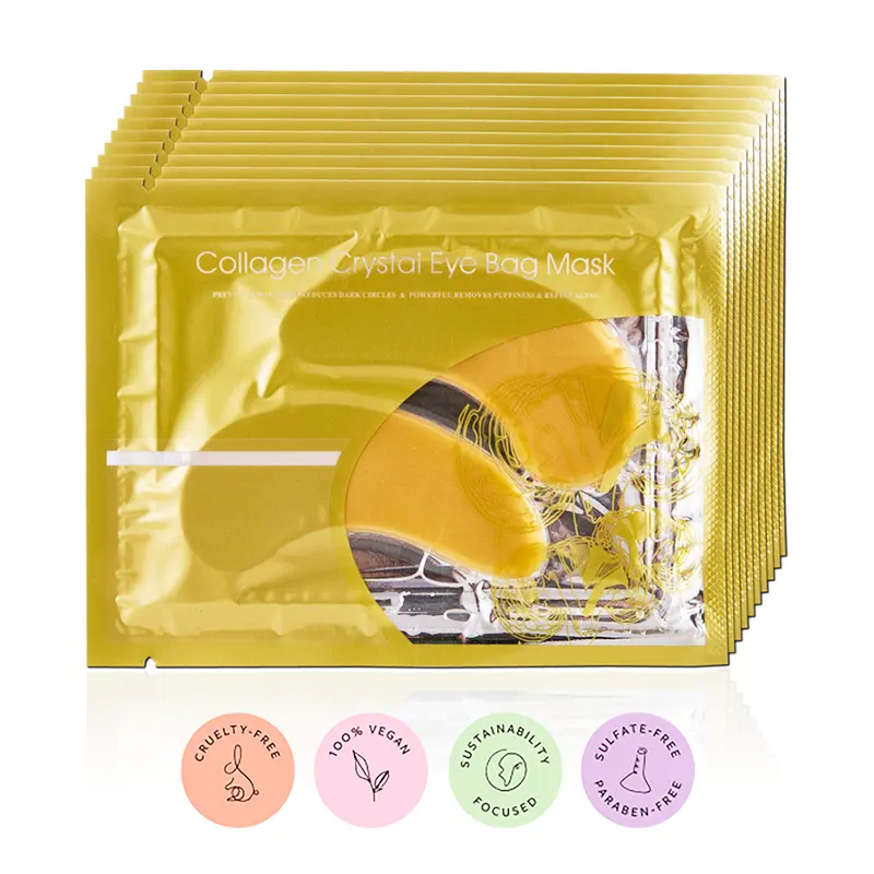 Manufacturer Eye Care 24k Gold Collagen Gel Eye Treatment Mask For Dry Eyes Anti Wrinkle