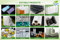 Granulateur à vis simple ECOPLAST YKSJ-100 pour film biodégradable, refroidissement par air, 80-120 kg/h