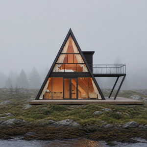Luxuriöse Eisfeld-Lodge Modulare Villa Vorgefertigte Gastgewerbe-Entwicklung S990 Pro A-Frame Haus - Product Image 5
