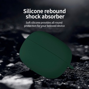 Nueva Funda Protectora de Silicona Suave Mate para Auriculares <span class=keywords><strong>Xiaomi</strong></span> <span class=keywords><strong>Redmi</strong></span> Buds 8 Pro, Antiarañazos, Antipolvo, con Gancho - Product Image 3