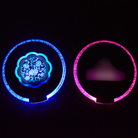 Les sous-verres ronds acryliques colorés de Waterpoof RVB allument le caboteur mené par diode électroluminescente