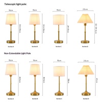 Lampe de table d'ambiance moderne en métal pour la chambre à coucher, éclairage d'ambiance créatif rétro DIY LED, veilleuse tactile