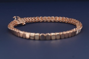 สร้อยข้อมือเพชรทอง 14K เพาะเลี้ยงในห้องปฏิบัติการสำหรับผู้หญิง คุณภาพสูง สร้อยข้อมือเทนนิสสุดคลาสสิก เครื่องประดับหรูหรา ของขวัญแต่งงาน - Product Image 3