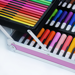 Juego de 145 piezas de papelería, caja de aluminio, conjunto de regalo, bolígrafos de acuarela, crayón de tiza pastel, juego de Arte y manualidades super seeden - Product Image 4