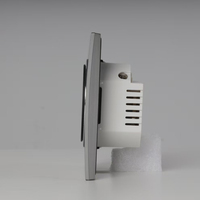 Interrupteur mural intelligent ZigBee étanche et durable (10A) pour le Royaume-Uni, avec bouton/clavier à lettrage personnalisé, contrôle vocal et minuterie pour la maison, le bureau ou l'hôtel (PC)